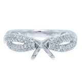 0.31ct 18k White Gold Diamond Semi-mount Ring