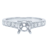 0.48ct 18k White Gold Diamond Semi-mount Ring
