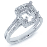 0.38ct 18k White Gold Diamond Semi-mount Ring