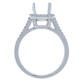 0.38ct 18k White Gold Diamond Semi-mount Ring