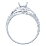 0.55ct 14k White Gold Diamond Semi-mount Ring