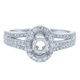 0.45ct 14k White Gold Diamond Semi-mount Ring