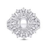 2.54ct 18k White Gold Diamond Semi-mount Ring