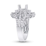 2.54ct 18k White Gold Diamond Semi-mount Ring