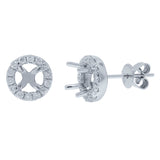 0.43ct 14k White Gold Diamond Semi-mount Earring