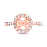 0.64ct 14k Rose Gold Diamond Semi-mount Ring