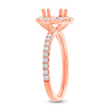 0.64ct 14k Rose Gold Diamond Semi-mount Ring