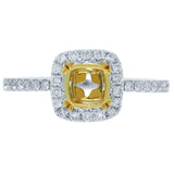 0.25ct 14k Two-tone Gold Diamond Semi-mount Ring