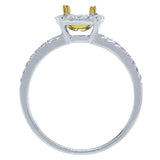 0.25ct 14k Two-tone Gold Diamond Semi-mount Ring