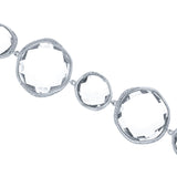 0.53ct Diamond & 107.75ct White Topaz 14k White Gold Bracelet