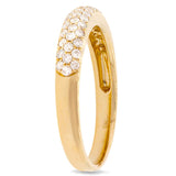 0.38ct 14k Yellow Gold Diamond Lady's Pave Band