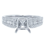 0.42ct 18k White Gold Diamond Semi-mount Ring