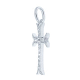 0.15ct 14k White Gold Diamond Cross Necklace