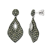 1.86ct 14k White Gold White & Champagne Diamond Earring