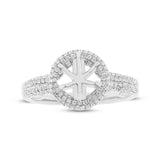 0.68ct 18k White Gold Diamond Semi-mount Ring