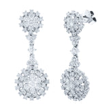 3.16ct 14k White Gold Diamond Earring