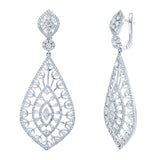 4.14ct 14k White Gold Diamond Earring