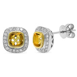 0.28ct 14k Two-tone Gold Semi-mount Earring