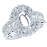 1.19ct 18k White Gold Diamond Semi-mount Ring