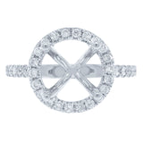 0.39ct 18k White Gold Diamond Semi-mount Ring