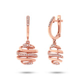 0.20ct 14k Rose Gold Diamond Earring