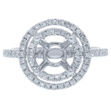 0.37ct 14k White Gold Diamond Semi-mount Ring