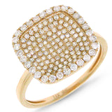 0.60ct 14k Yellow Gold Diamond Pave Lady's Ring