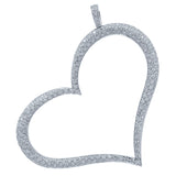 1.60ct 14k White Gold Diamond Heart Necklace