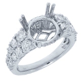 1.11ct 18k White Gold Diamond Semi-mount Ring