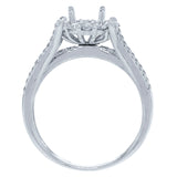 0.94ct 14k White Gold Diamond Semi-mount Ring