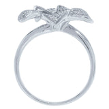 0.51ct 14k White Gold Diamond Flower Ring