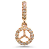 0.08ct 14k Rose Gold Diamond Semi-mount Pendant