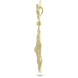 1.46ct 14k Yellow Gold Diamond Lace Pendant