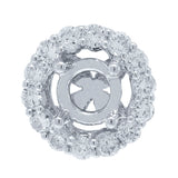 0.40ct 18k White Gold Diamond Semi-mount Pendant