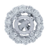 0.45ct 18k White Gold Diamond Semi-mount Pendant