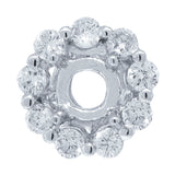 0.21ct 18k White Gold Diamond Semi-mount Pendant