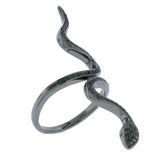 0.33ct 14k Black Rhodium Black Diamond Snake Ring
