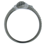 0.33ct 14k Black Rhodium Black Diamond Snake Ring