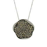 2.14ct 14k White Gold White & Champagne Diamond Pendant
