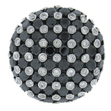 3.80ct 14k White Gold Black & White Diamond Ring
