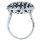 3.80ct 14k White Gold Black & White Diamond Ring