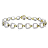 1.15ct 14k Two-tone Gold Diamond Fancy Lady's Bracelet