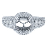 1.25ct 14k White Gold Diamond Semi-mount Ring