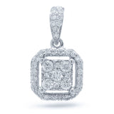 0.29ct 14k White Gold Diamond Pendant