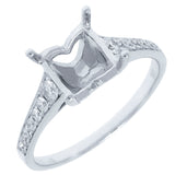 0.27ct 14k White Gold Diamond Semi-mount Ring