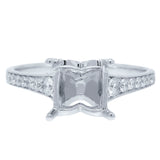 0.27ct 14k White Gold Diamond Semi-mount Ring
