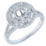 0.42ct 14k White Gold Diamond Semi-mount Ring