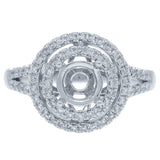 0.42ct 14k White Gold Diamond Semi-mount Ring