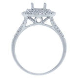 0.42ct 14k White Gold Diamond Semi-mount Ring