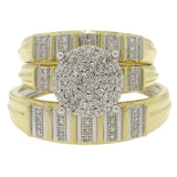 0.31ct 14k White Gold Diamond Trio Set Pave